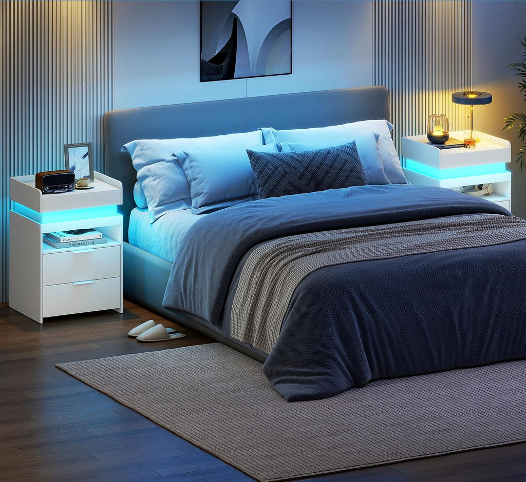 2‑Piece White Nightstands