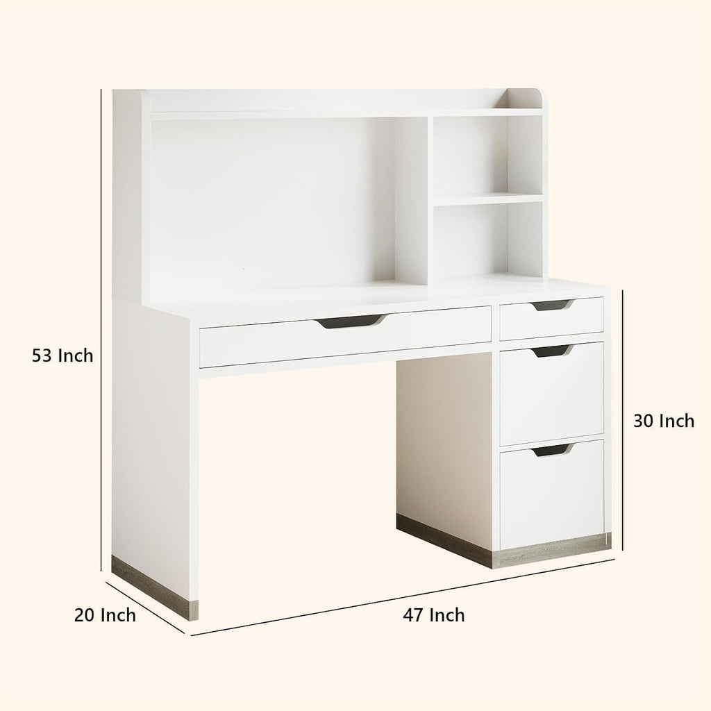 53" Desk with Hutch