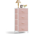 4‑Drawer Wood Top Fabric Dresser