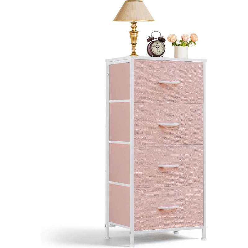 4‑Drawer Wood Top Fabric Dresser