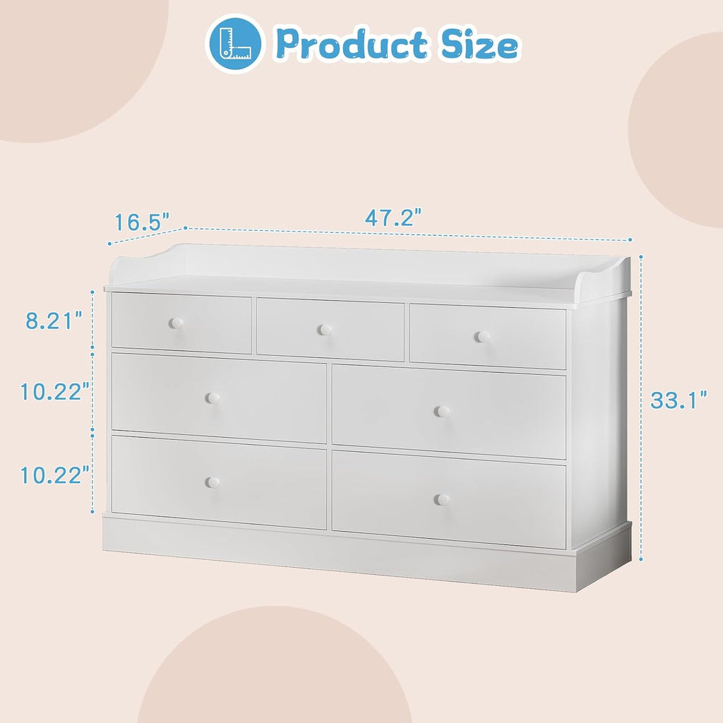 Kids 7‑Drawer Dresser