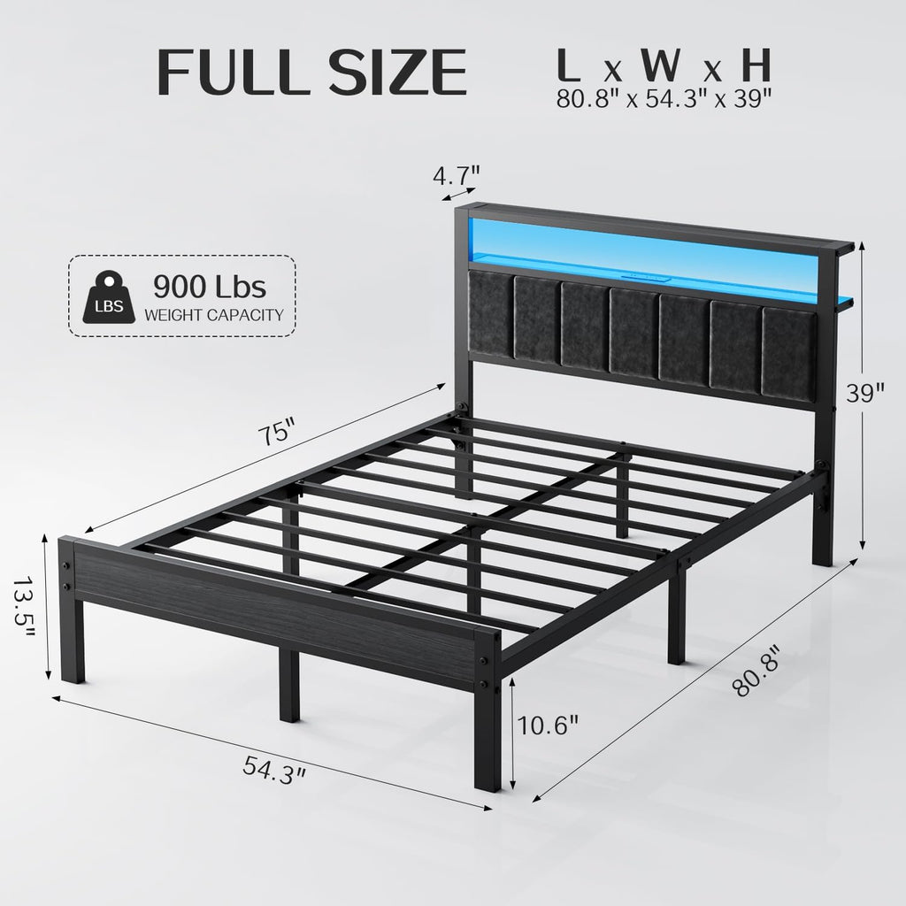 Full Upholstered Bed Frame
