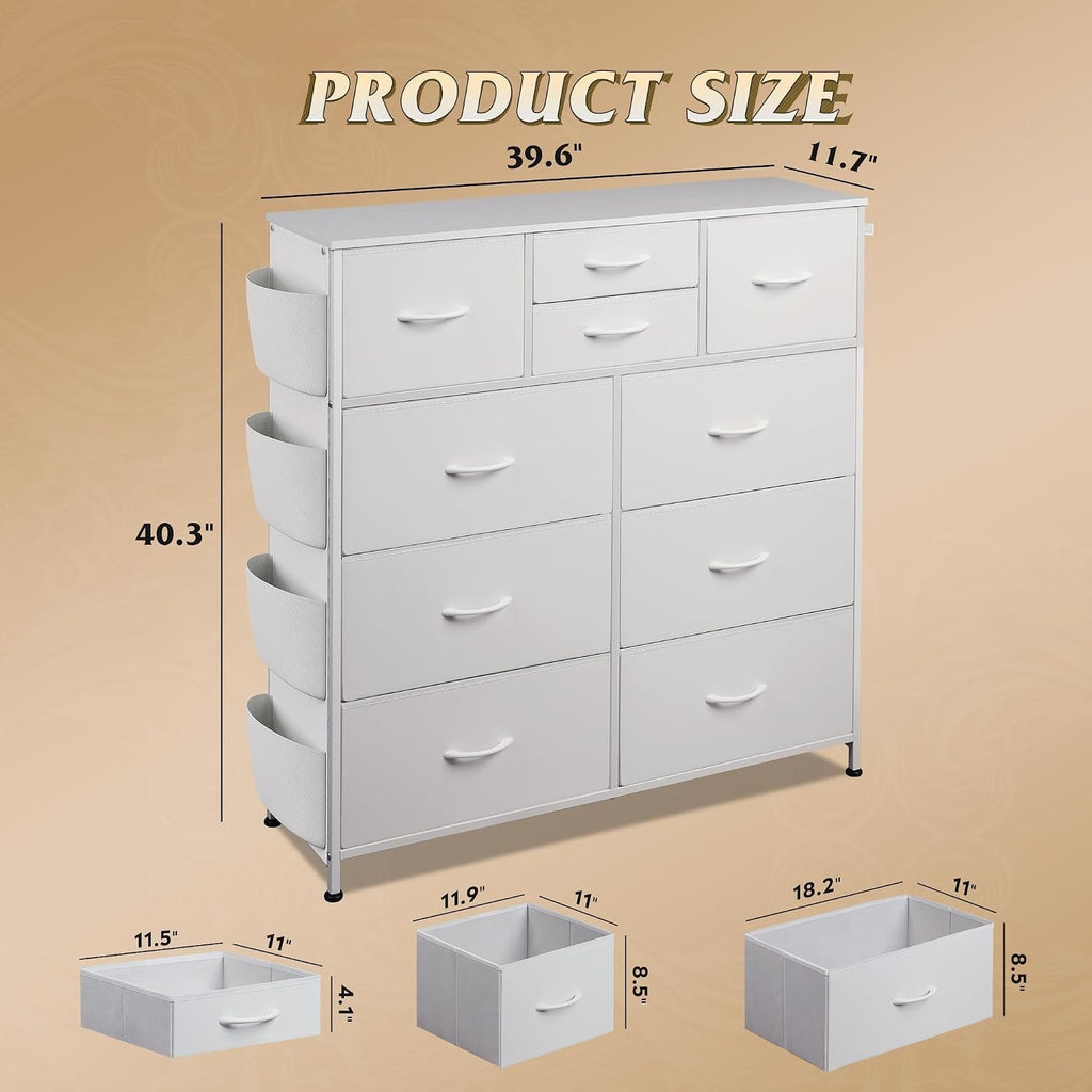 10‑Drawer Fabric Dresser