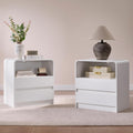 2‑Piece White Modern Nightstands