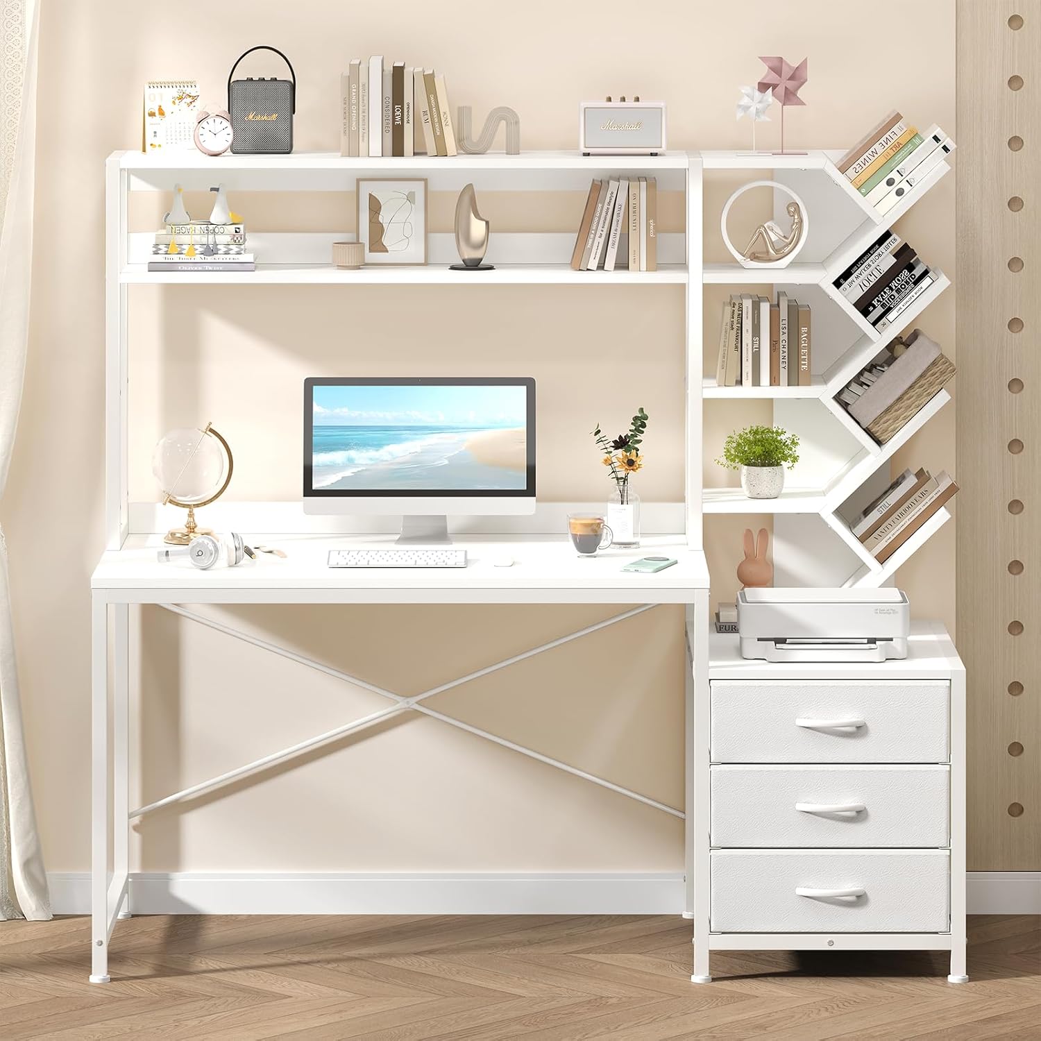 52" Desk with Bookshelf