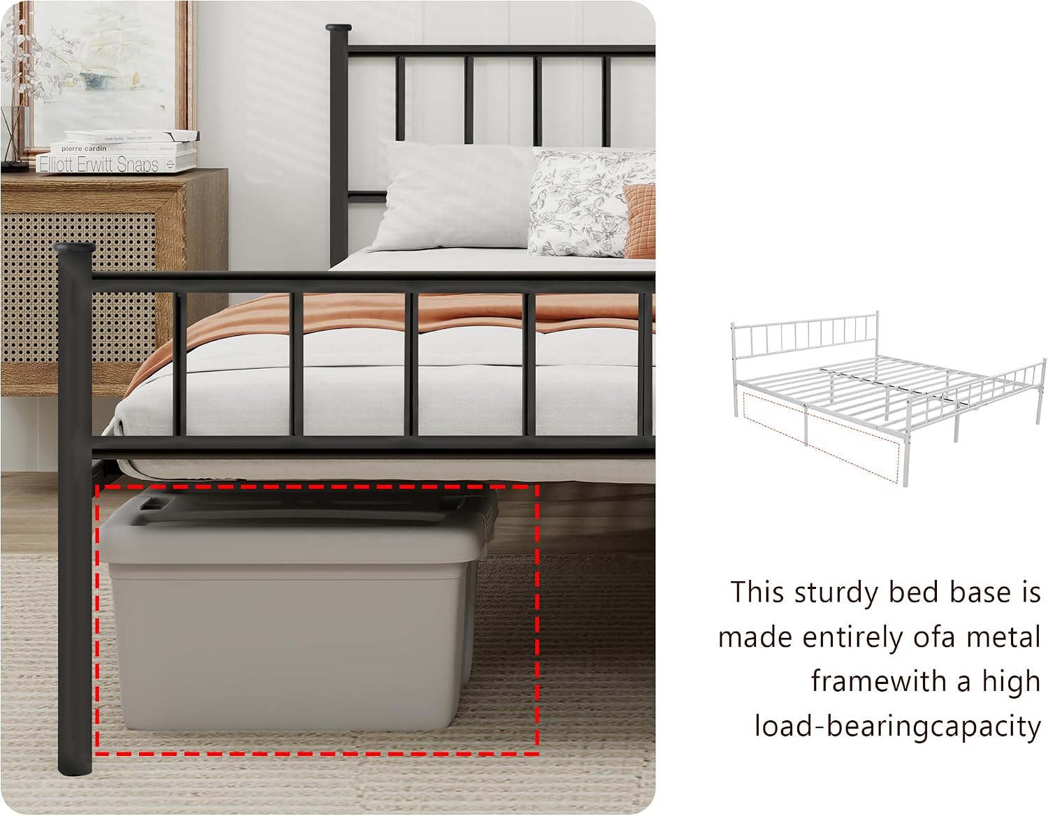 Metal Full Size Platform Bed Frame