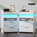2‑Piece White Nightstands