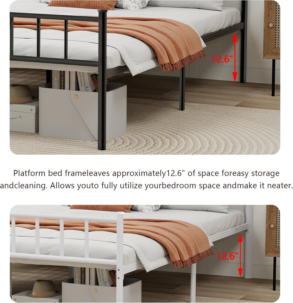 Metal Full Size Platform Bed Frame