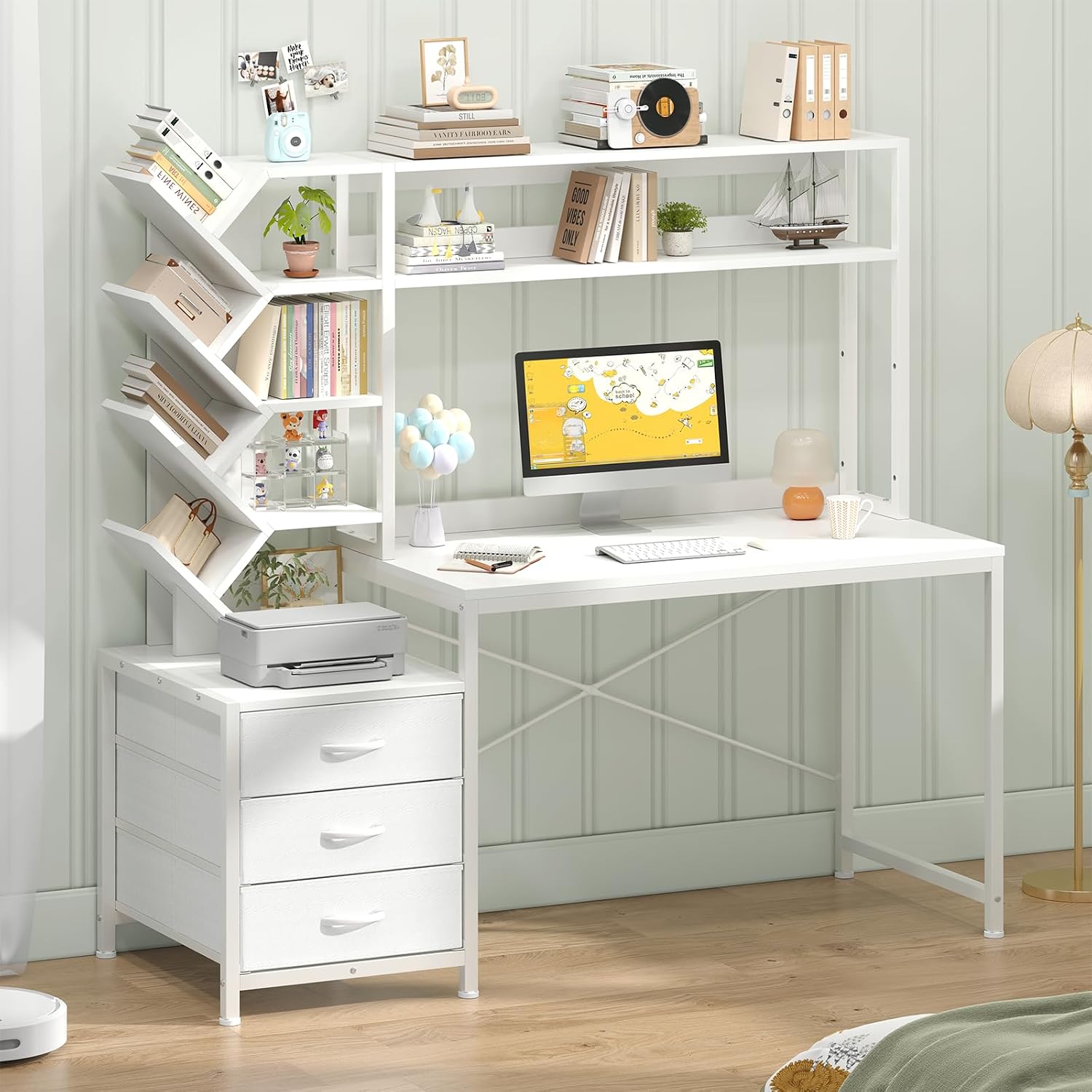 52" Desk with Bookshelf