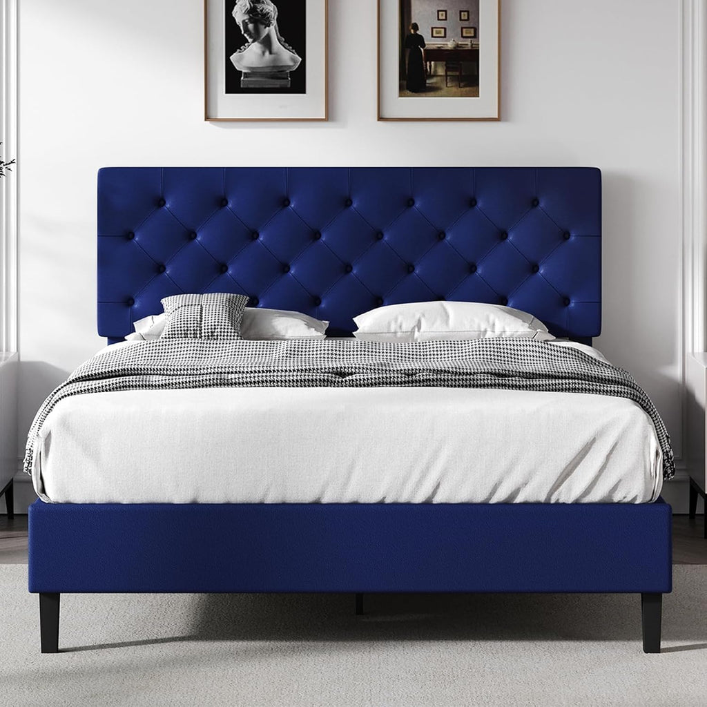 Full Faux Leather Bed Frame