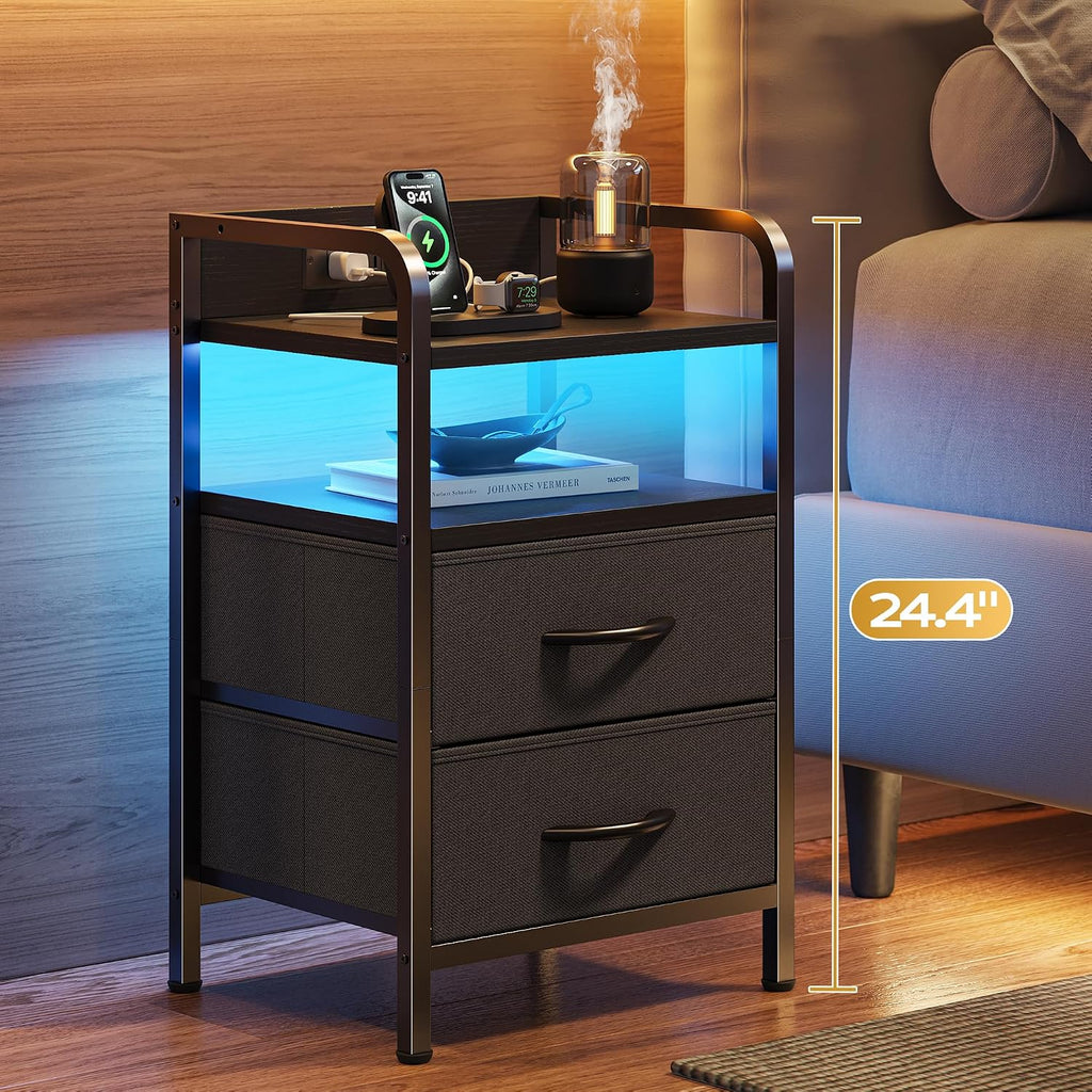 2‑Pack LED Nightstands