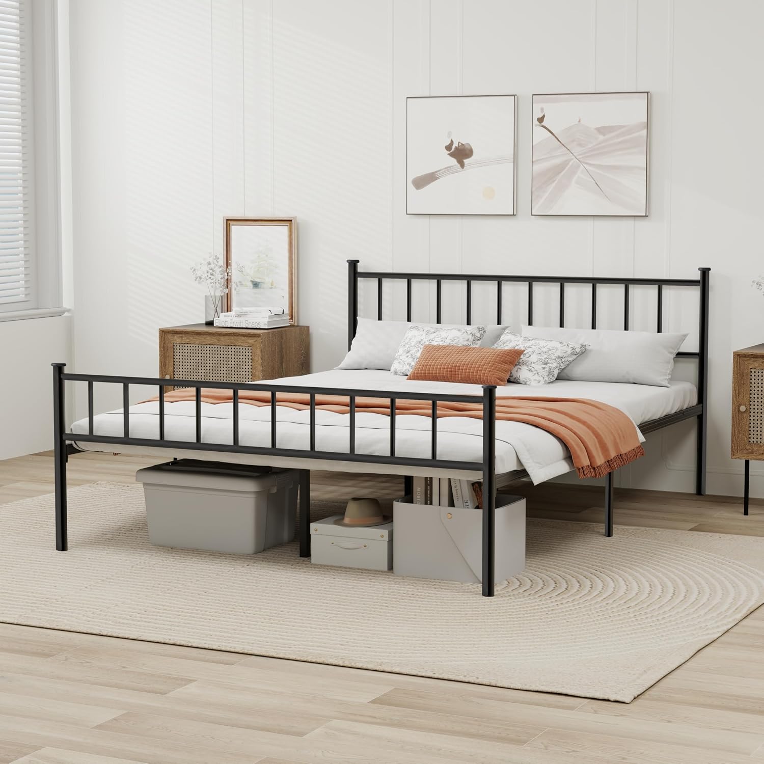 Metal Full Size Platform Bed Frame