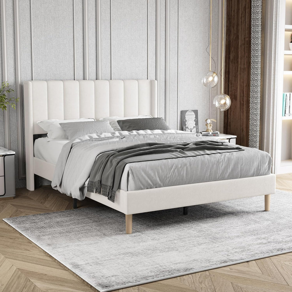 Full Size Velvet Upholstered Bed Frame