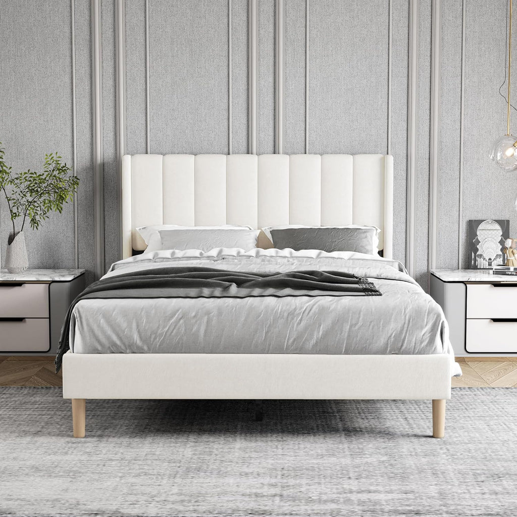 Full Size Velvet Upholstered Bed Frame